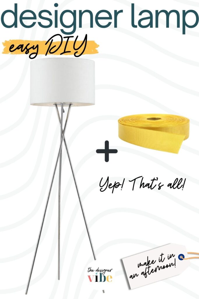 diy ribbon wrapped lampshade tutorial