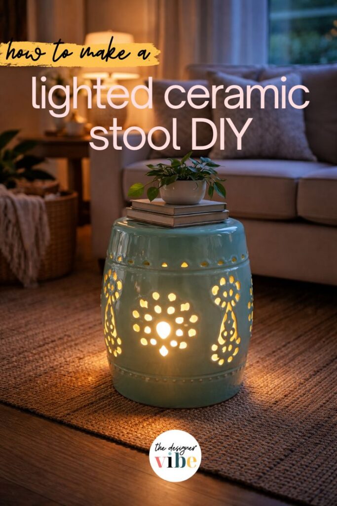 lighted ceramic stool