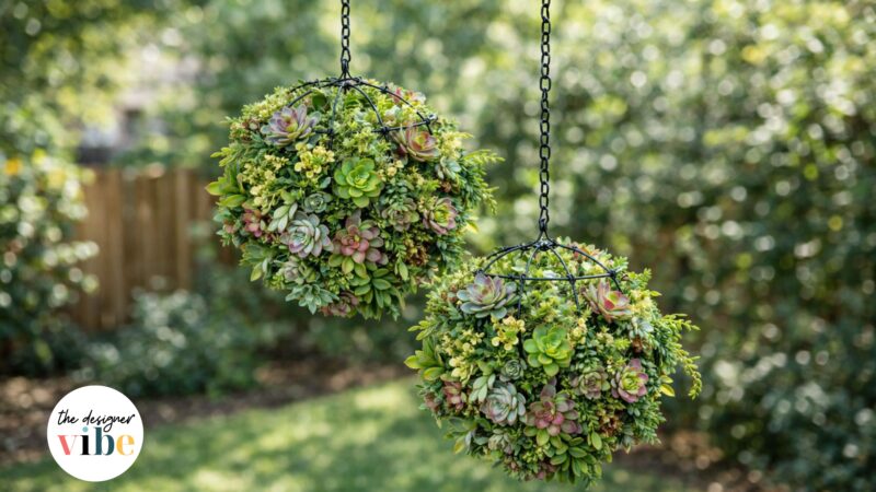 DIY Faux Hanging Succulent Ball (Dollar Tree Edition)
