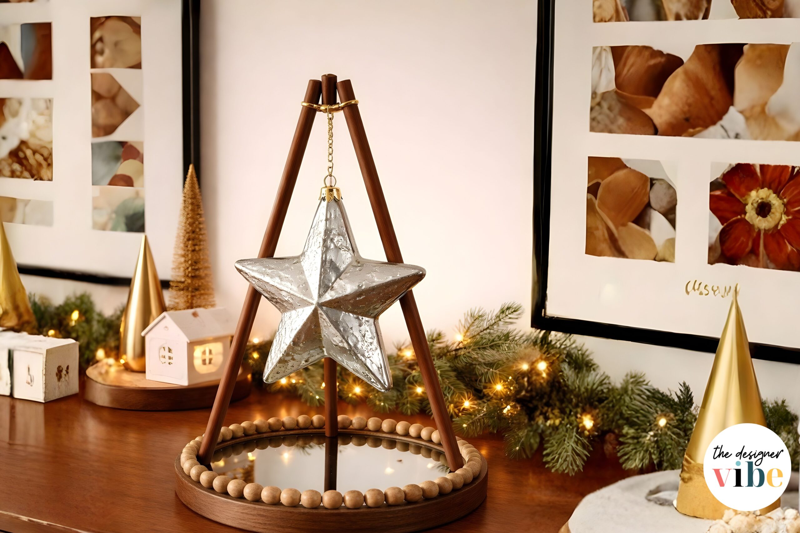 DIY Dollar Tree Ornament Stand (With Mid-Century Modern Style)